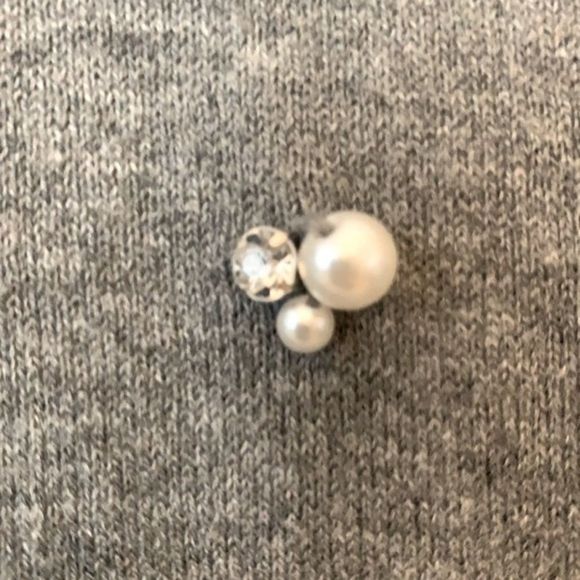 Ann Taylor Gray Jeweled Sweater - Picture 3 of 7